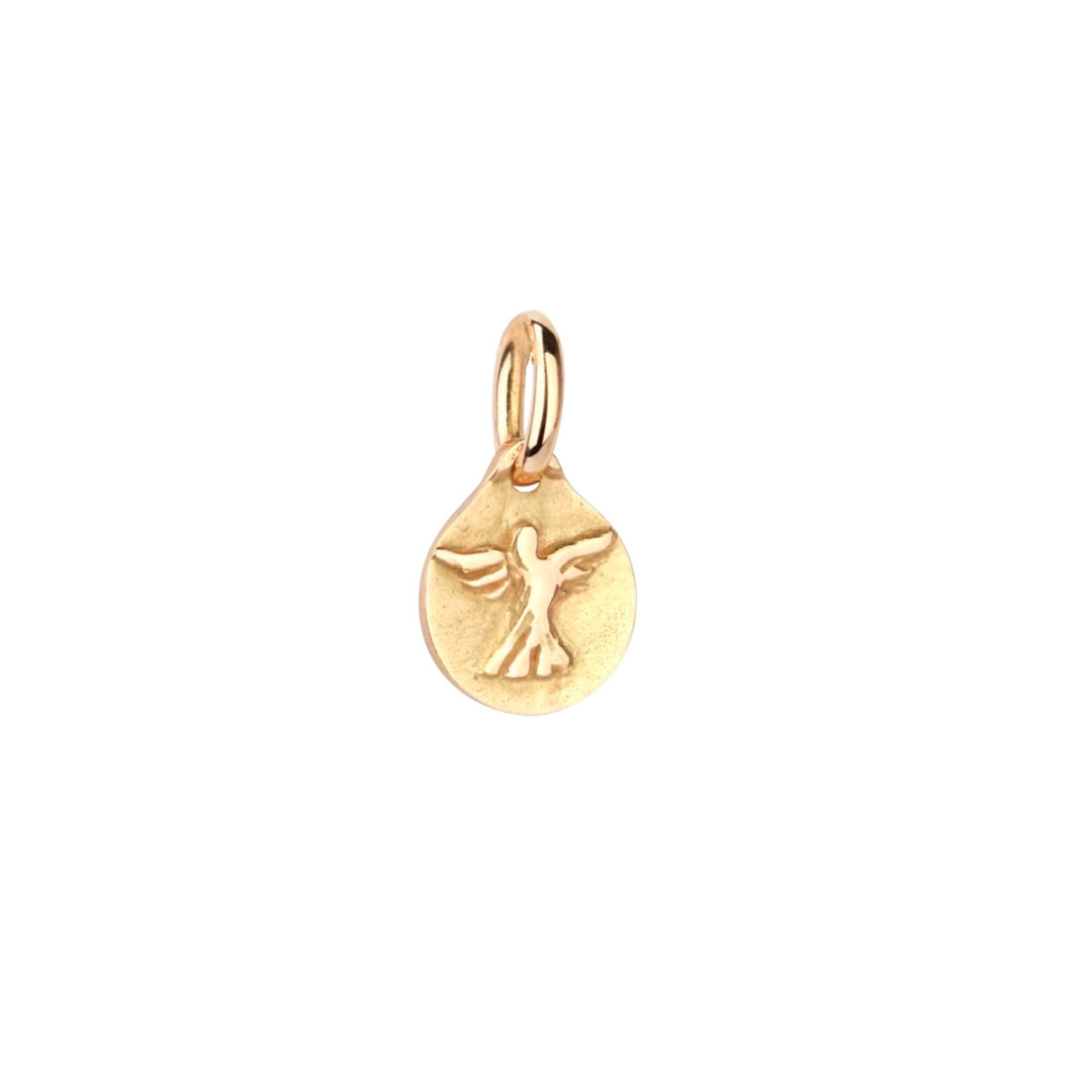 Pendentif Colombe, médaille miniature en or jaune 18K