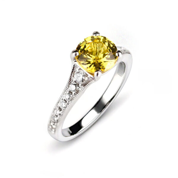 Villandry Angélique bague de fiançailles saphir jaune