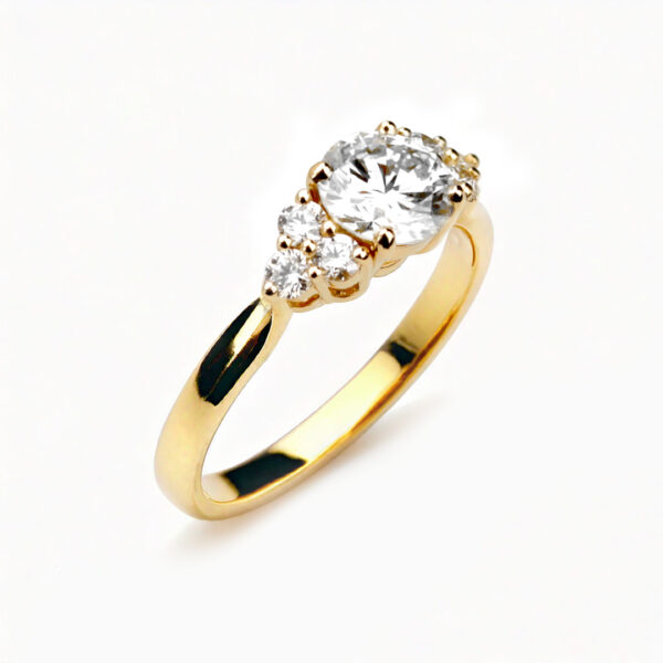 Bague solitaire Dubarry avec diamant en or jaune 18 carats